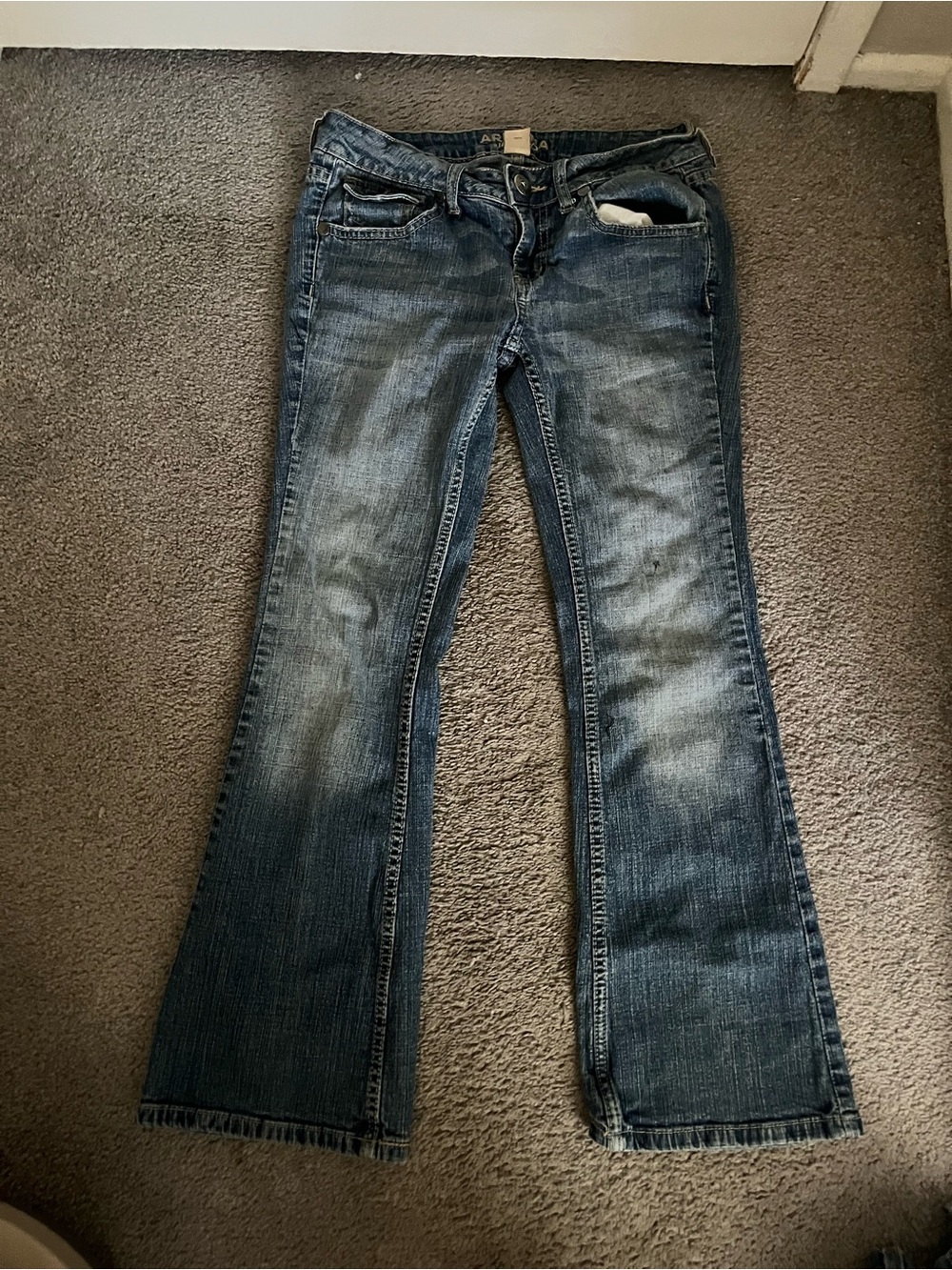 Y2k Blue Bootcut Jeans - Classic Washed Denim